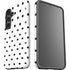 White and Black Polka Dots Galaxy S24 Plus Impact Case